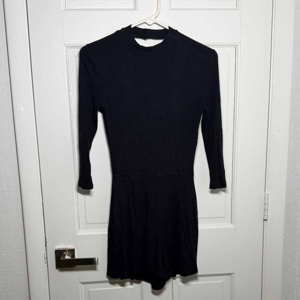 One Clothing Elegant Black Long Sleeve romper